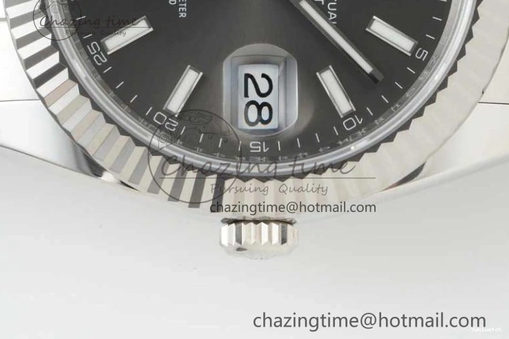 Bracelet on Dial DateJust 126334 VR3235 41 Oyster 1:1 904L NTF Gray Steel Stick Edition Best 1102